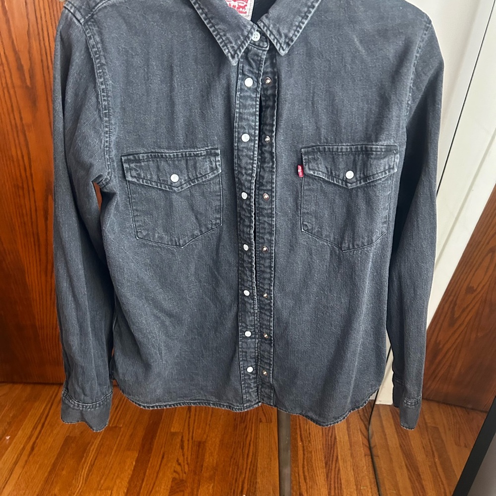Levi's Black Denim Button-Up Shirt
